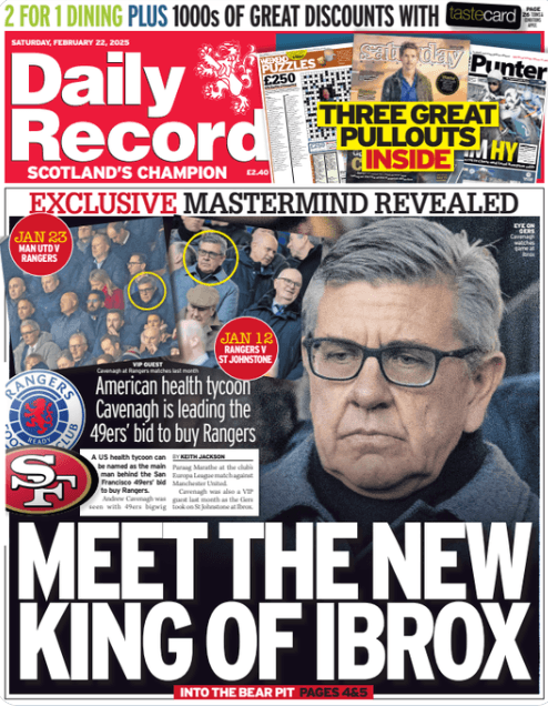 Record, Rangers. Jackson, English, Cavenagh