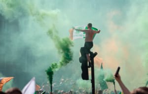 Celtic fans, BBC, English