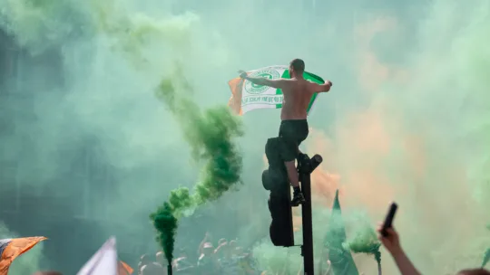 Celtic fans, BBC, English