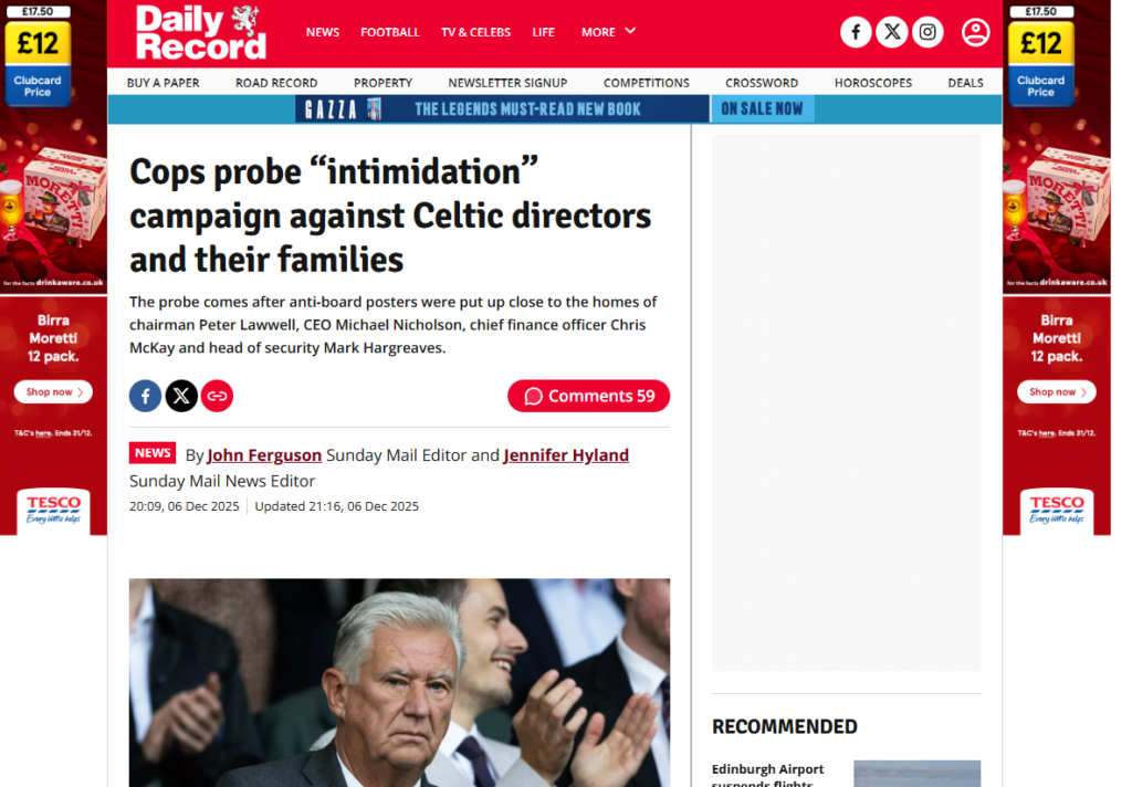 Sunday Mail, Celtic, Lawwell, Nancy